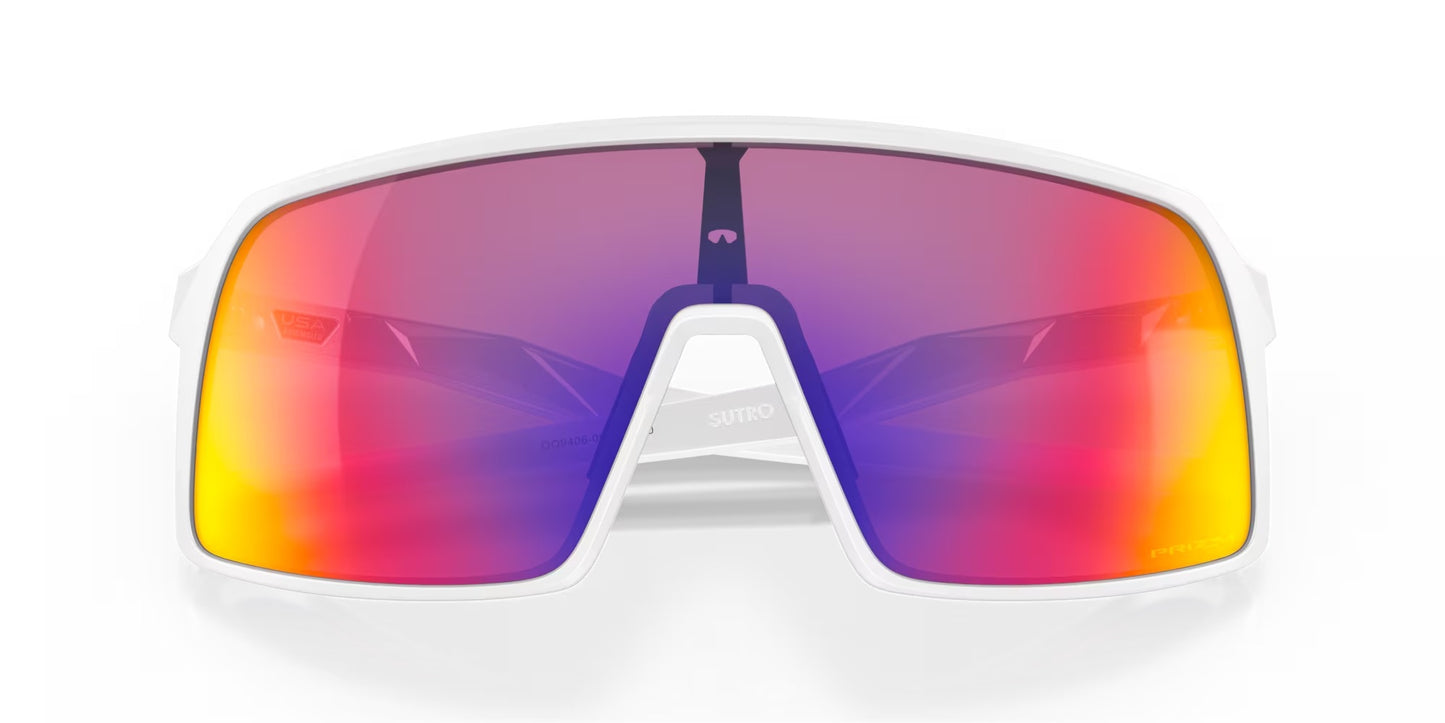 Oakley Sutro Matte White Frame - Prizm Road Lenses