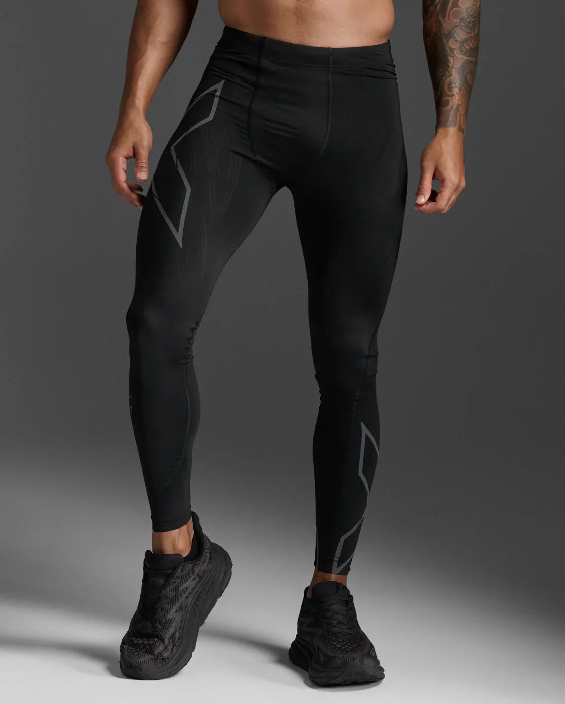 2XU Men's Light Speed Compression Tights - BLK/BRF