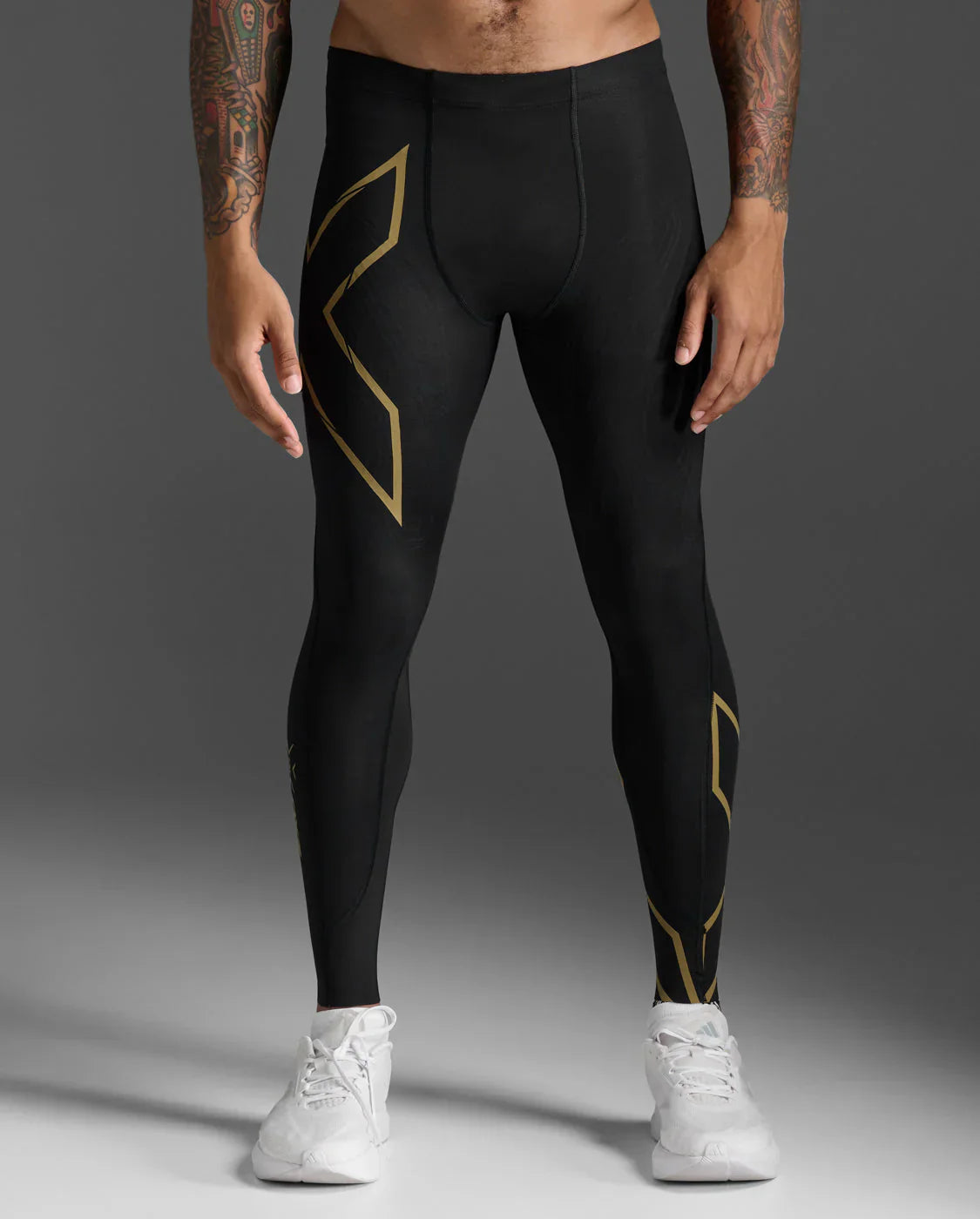 2XU Men's Light Speed Compression Tights - BLK/GRF