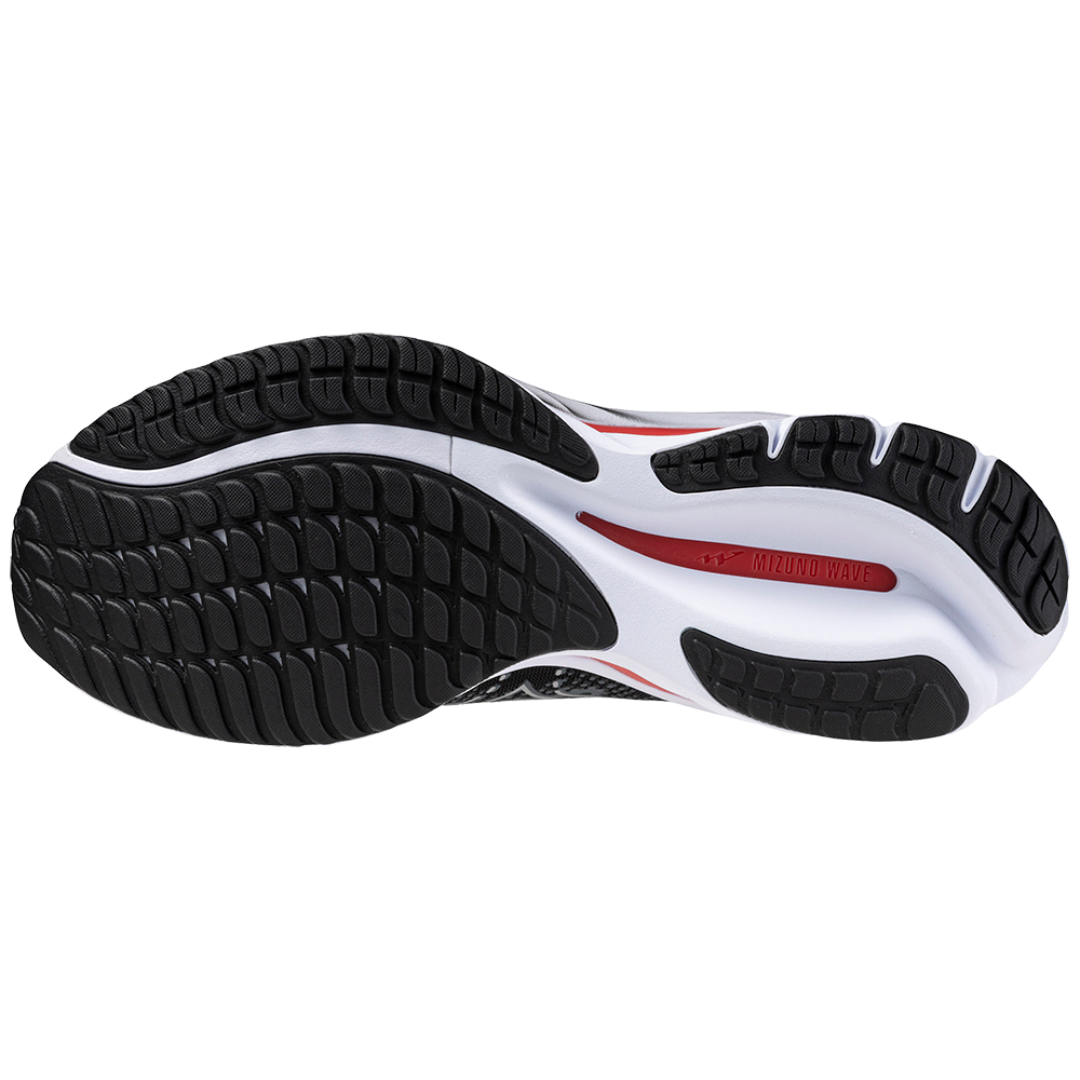 Mizuno Men's Wave Rider 27 2E - Black/Nickel/Cayenne