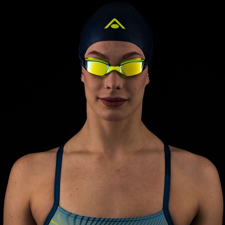 Aqua Sphere Xceed .A1 - Bright Yellow/Navy - Yellow Titanium Mirrored
