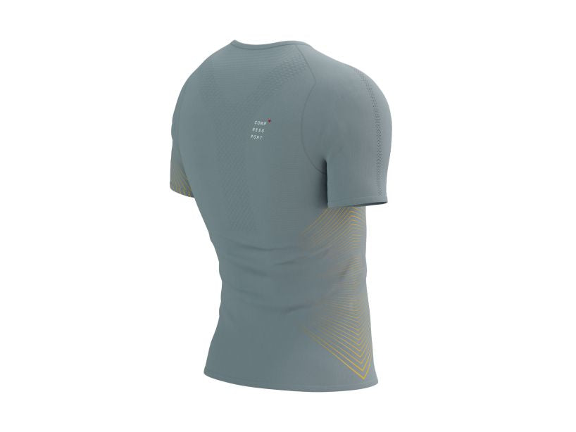 Compessport Men's Performance SS Tshirt - Alloy/Citrus