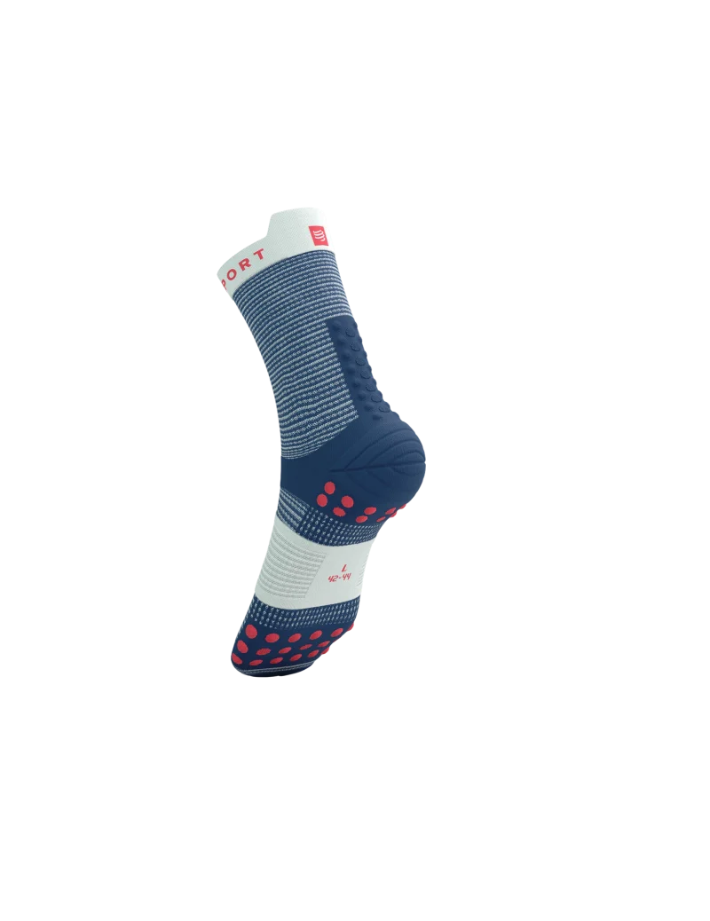 Compressport Unisex's PRO Racing Socks v4.0 Run High - Blues/Sugar