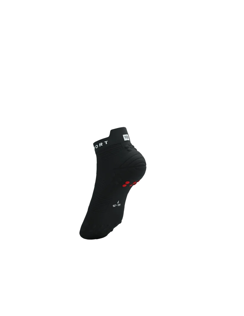 Compressport Unisex's PRO Racing Socks v4.0 Run Low - Black/White
