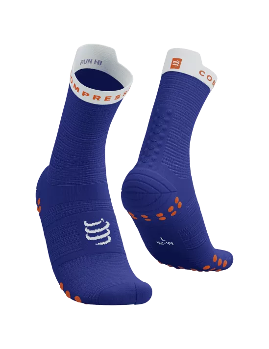 Compressport Unisex's Pro Racing Socks Run High Dazz Blue/White
