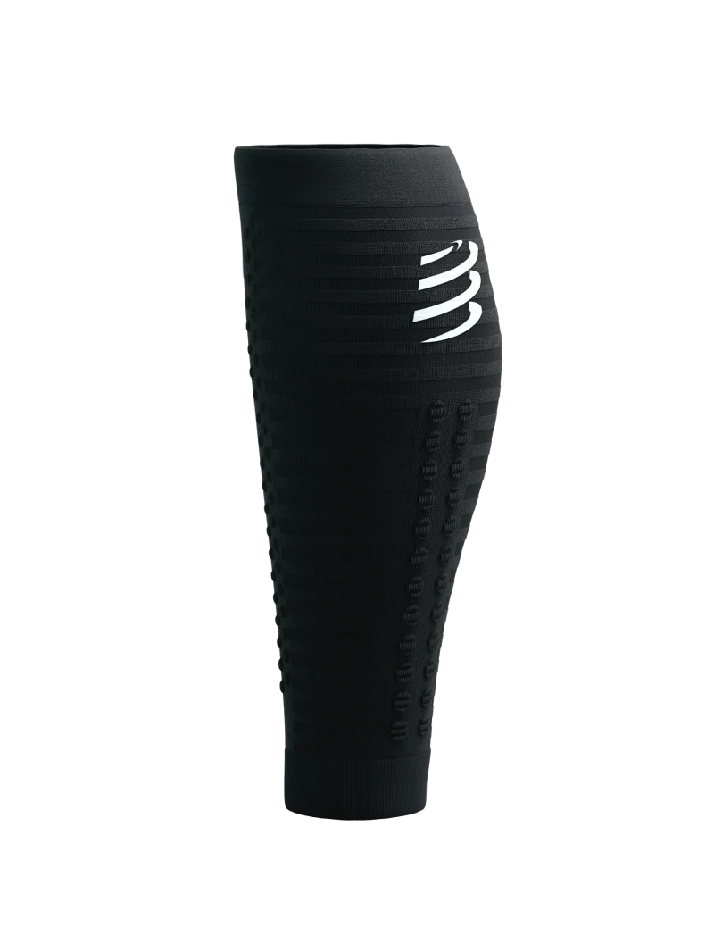 Compressport Unisex's R2 AERO Calf Sleeves - Black/White