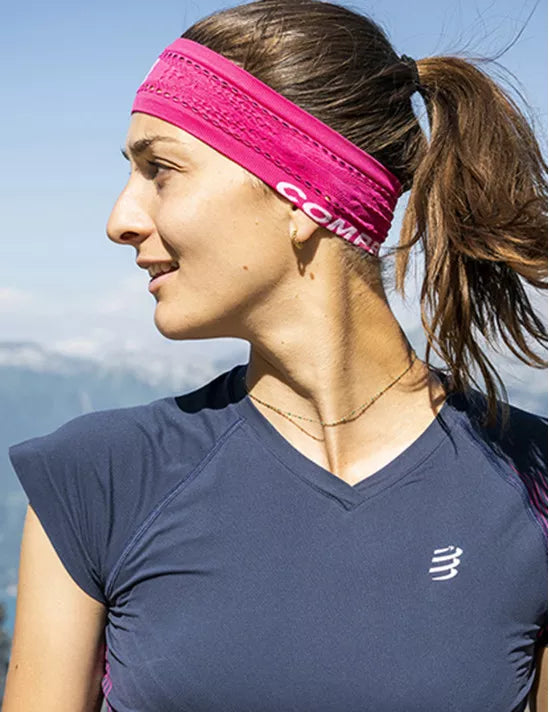 Compressport Unisex Thin Headband On/Off - Magenta