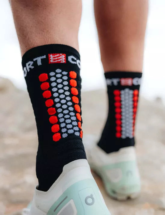 Compressport Unisex's Ultra Trail Sock v2.0 - Black/Red