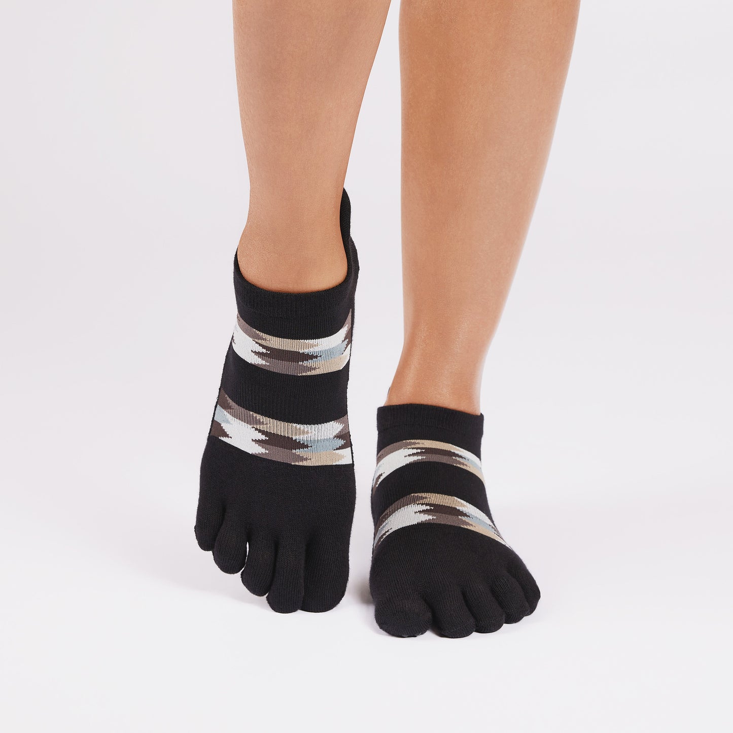 TOESOX Full Toe Ultra Fine Knit Low Rise - Mirage Stripe