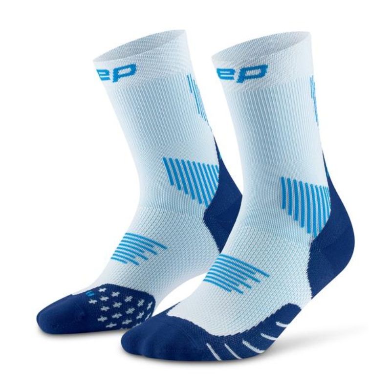 CEP Men's Run Socks Mid-Cut 5.0 - Ice/Blue