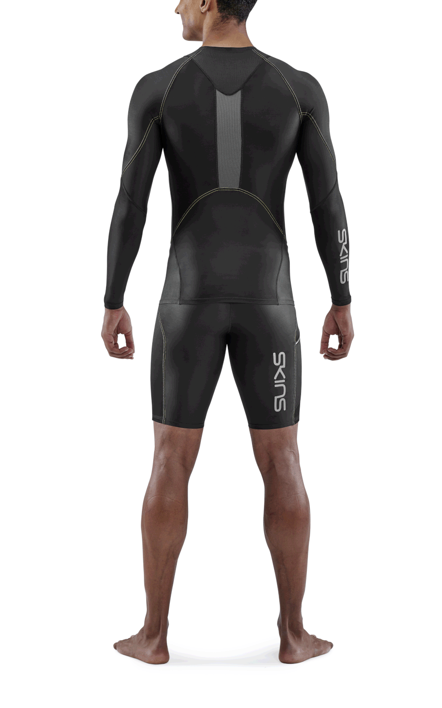 Skins Men's Compression Long Sleeve Tops 3-Series - Black