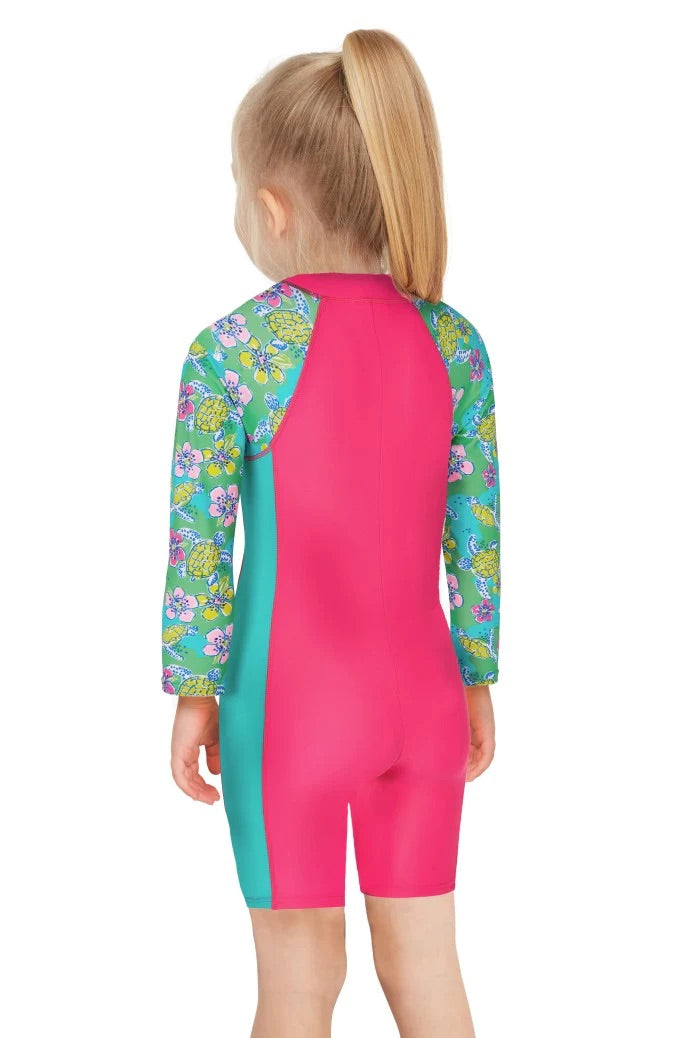 ZOGGS Kid Girl's Long Sleeve All In One - Turtles Print