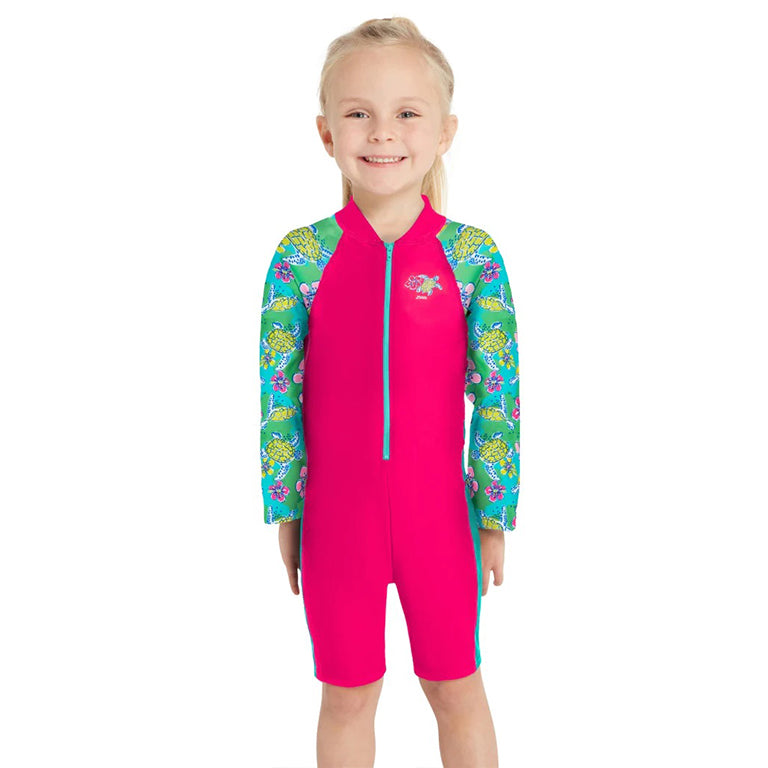 ZOGGS Kid Girl's Long Sleeve All In One - Turtles Print