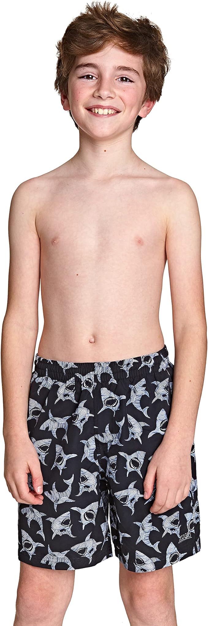 ZOGGS Boy's Printed 15 inch Shorts - Shark Shiver Print