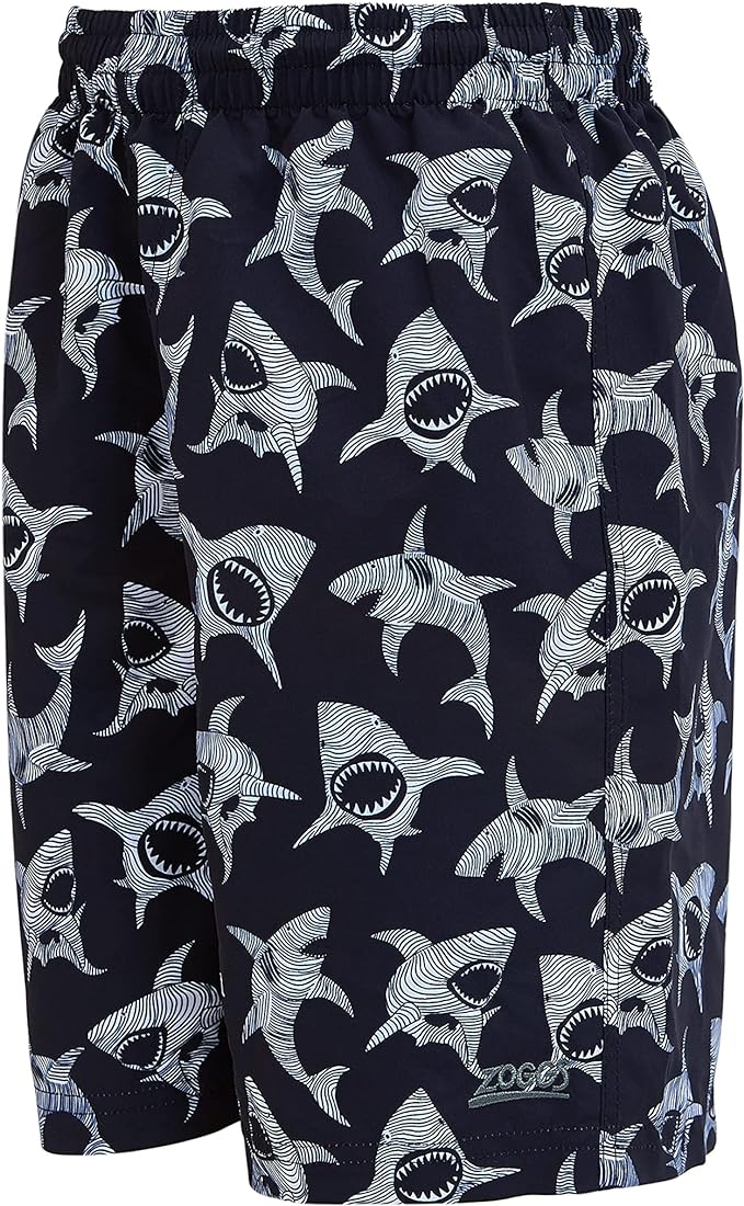ZOGGS Boy's Printed 15 inch Shorts - Shark Shiver Print