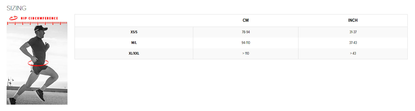 COMPRESSPORT ANTI-BOUNCE FREE BELT PRO W/POLE HOLDER - BLACK