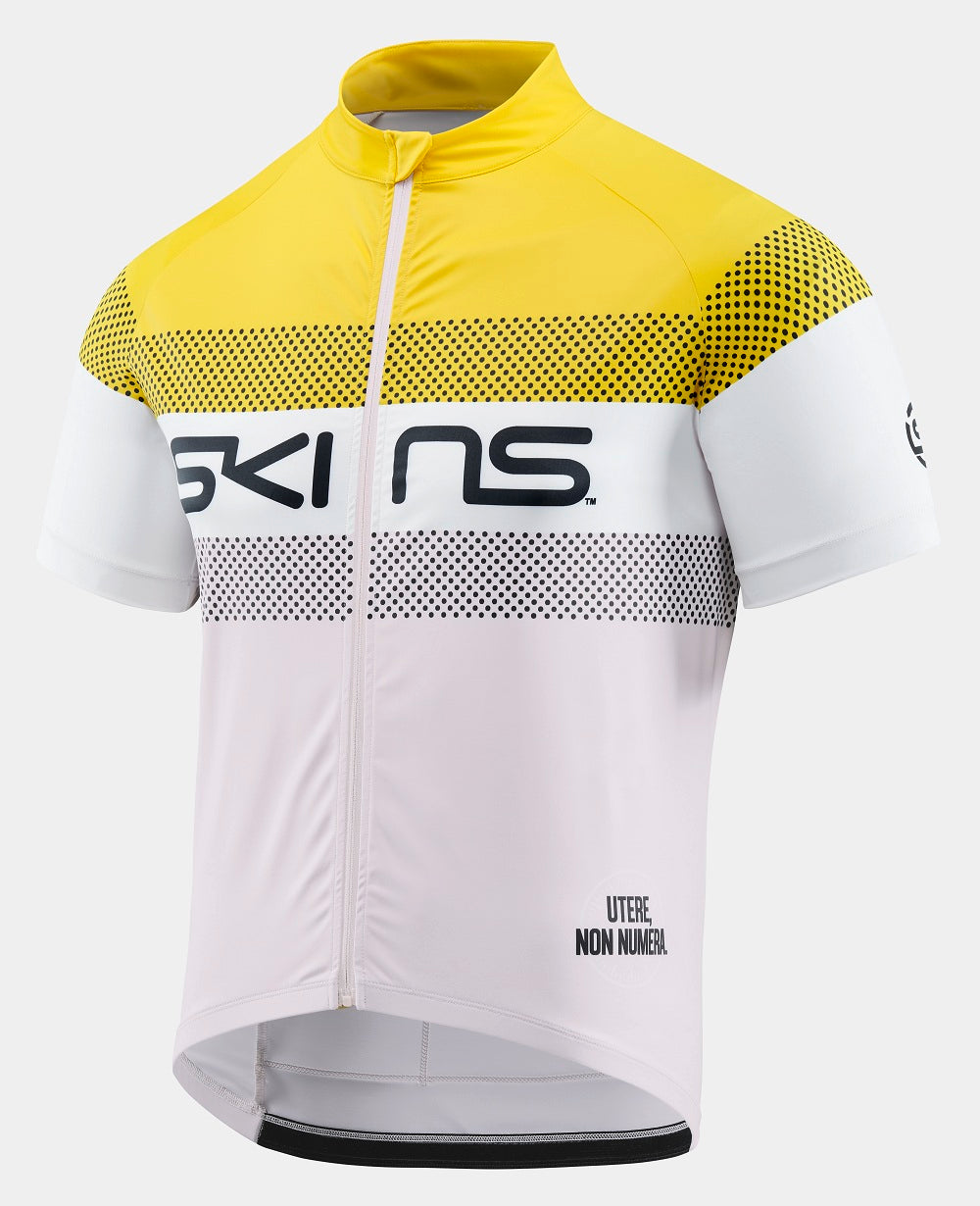 Skins Men's Cycle Branded Jersey Zest/Granite/White