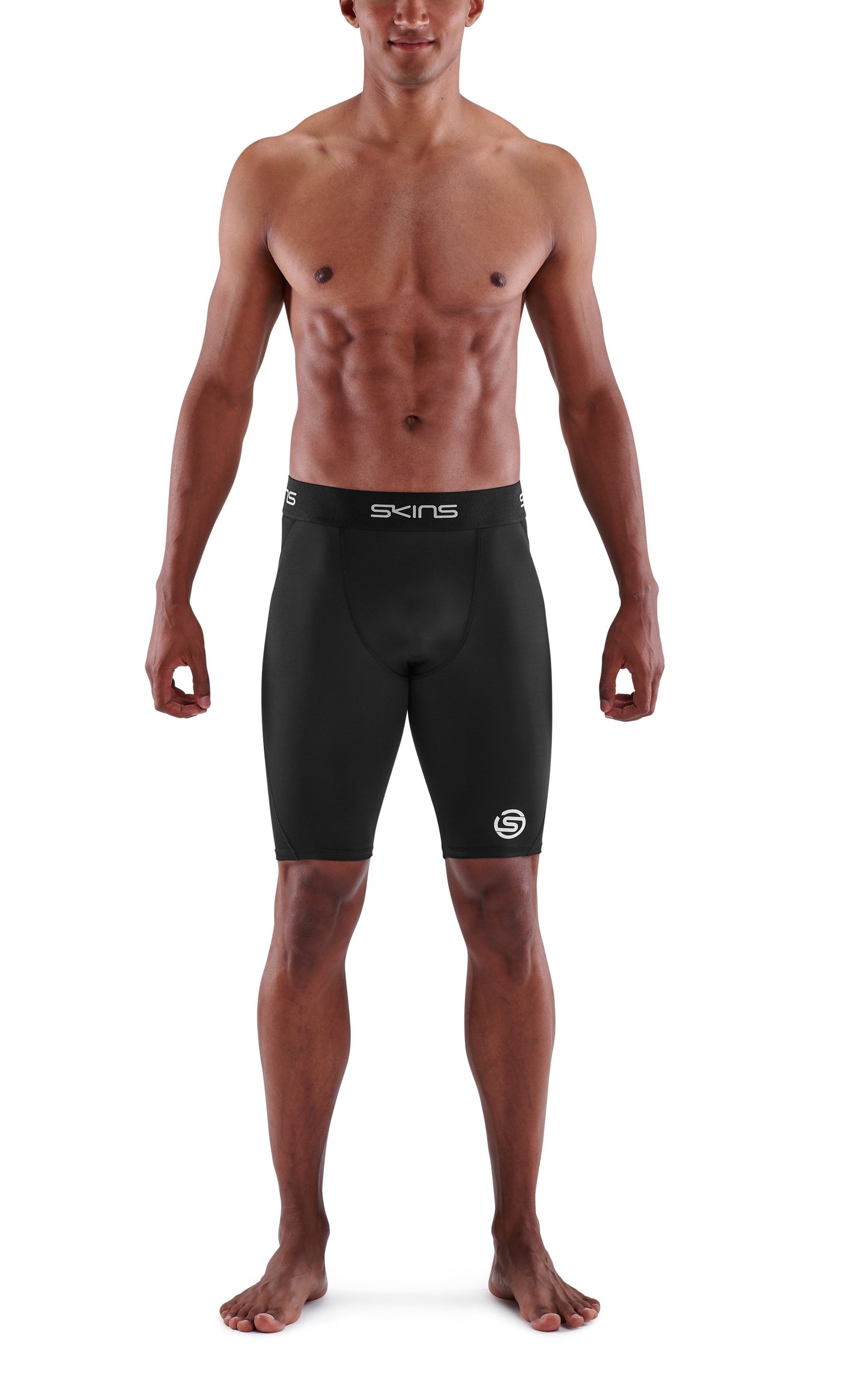 SKINS Men's Compression Half Tights 1-Series - Black