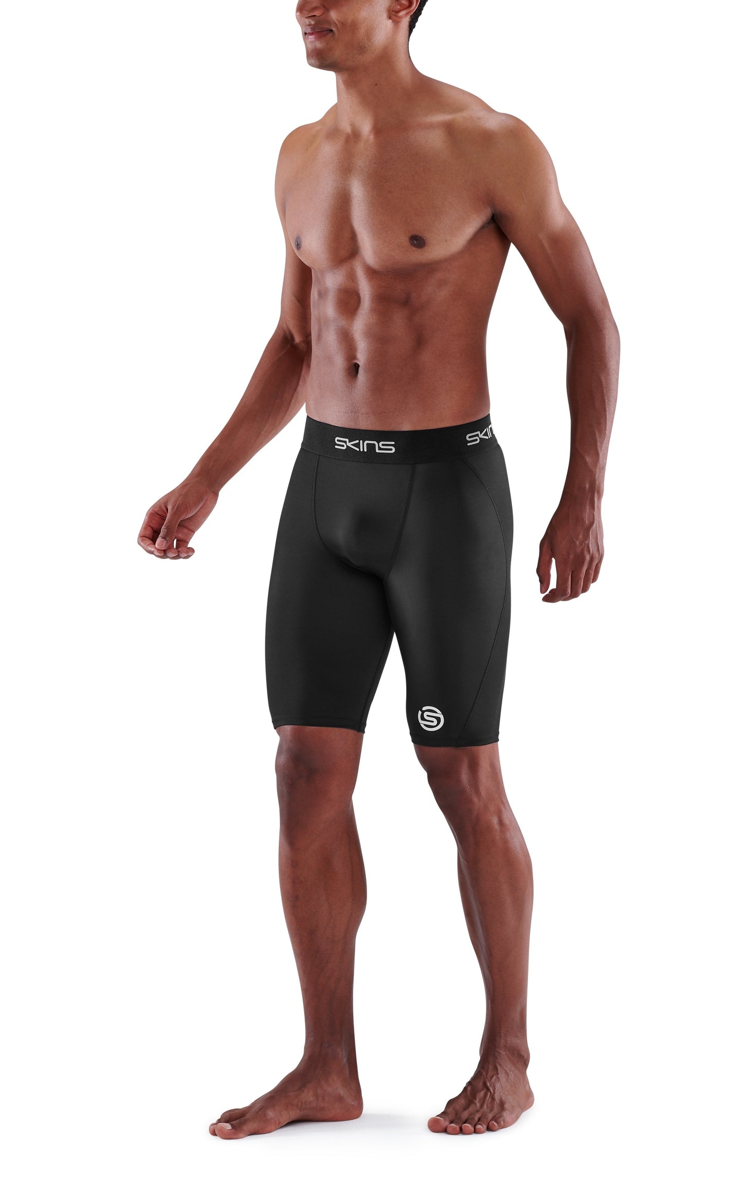 SKINS Men's Compression Half Tights 1-Series - Black