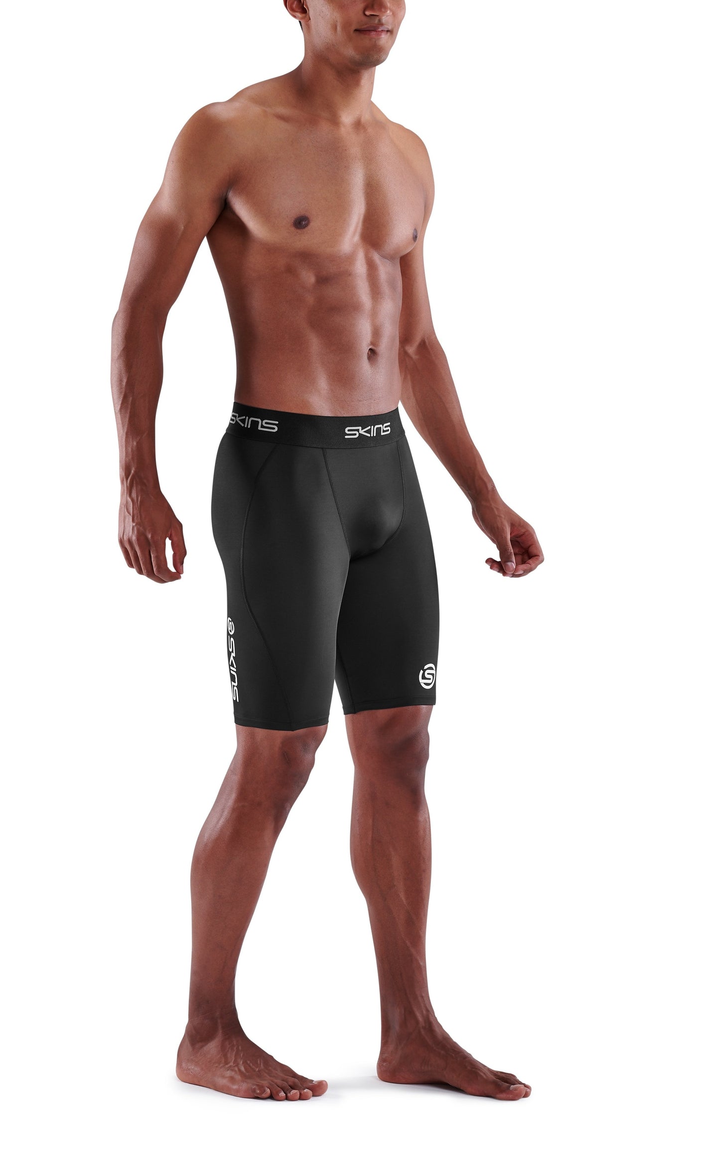 SKINS Men's Compression Half Tights 1-Series - Black