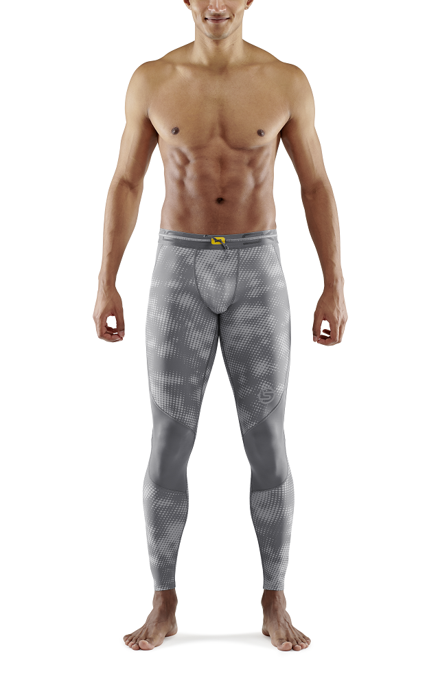 Skins Men's Compression Long Tights 3-Series - Camo Lt. Grey – Key