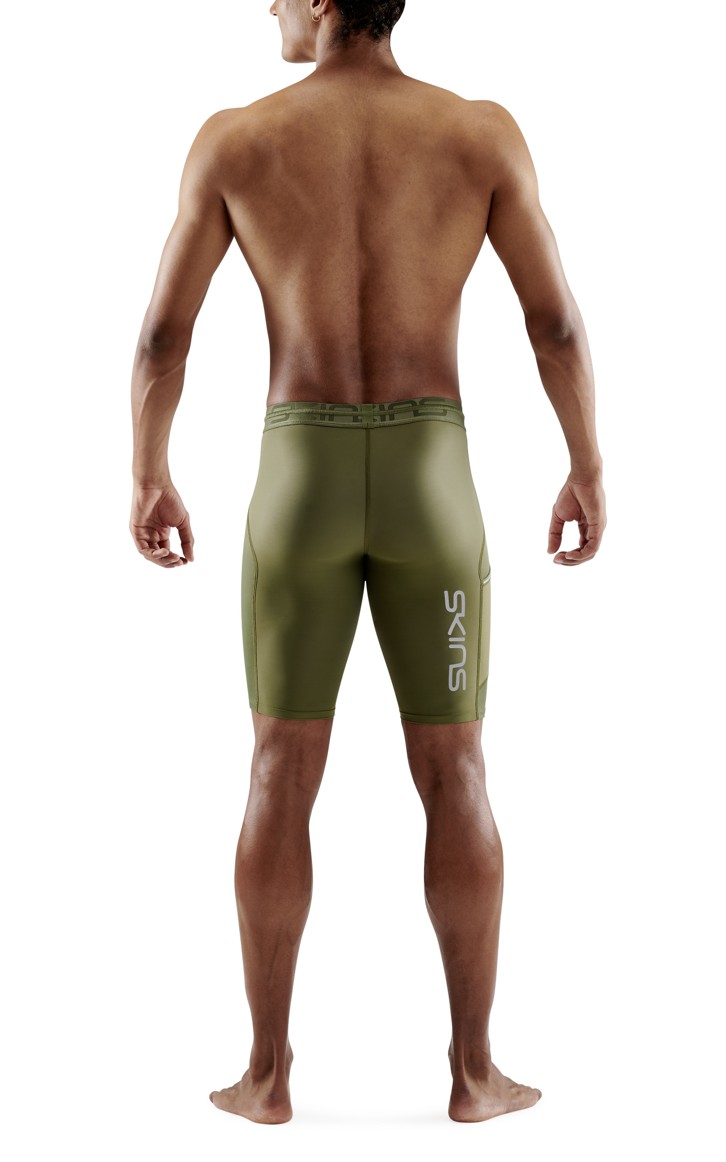 SKINS Men's Compression Half Tights 3-Series - Khaki