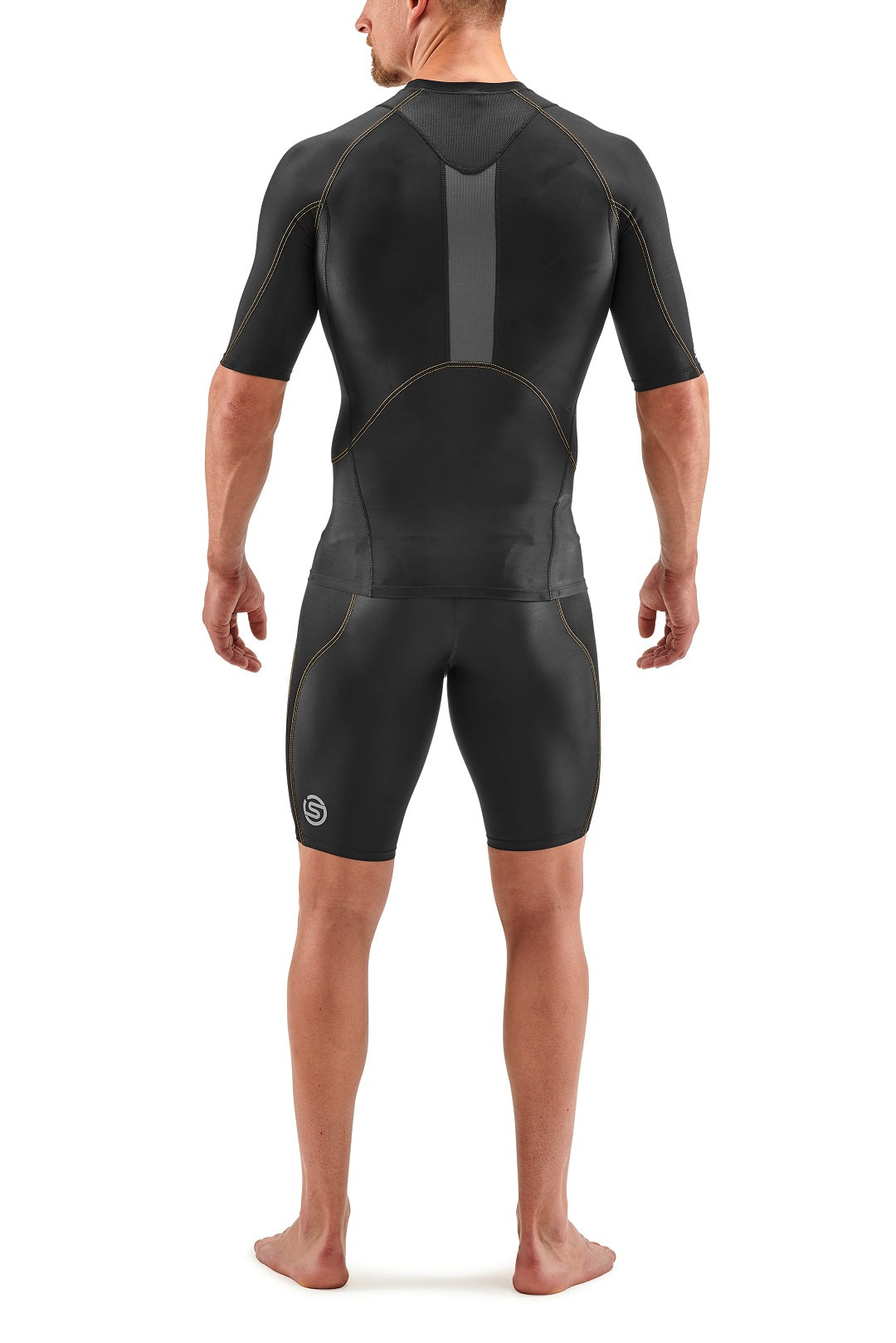 Skins Men's Compression 400 Short Sleeve Tops 3-Series - Black