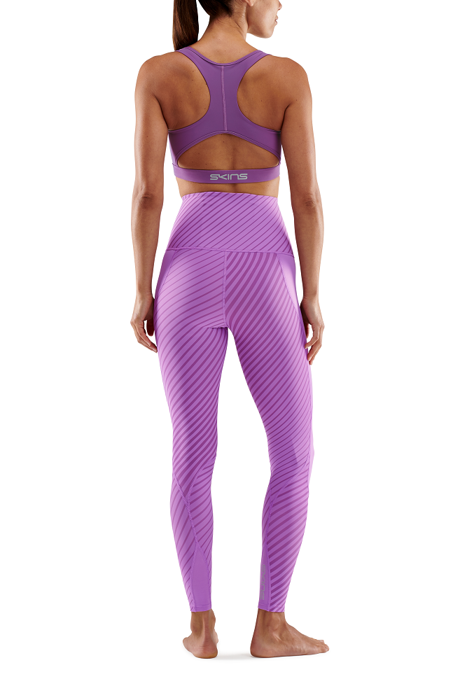 SKINS Women's Compression Skyscraper Tights 3-Series - Linear Amethyst