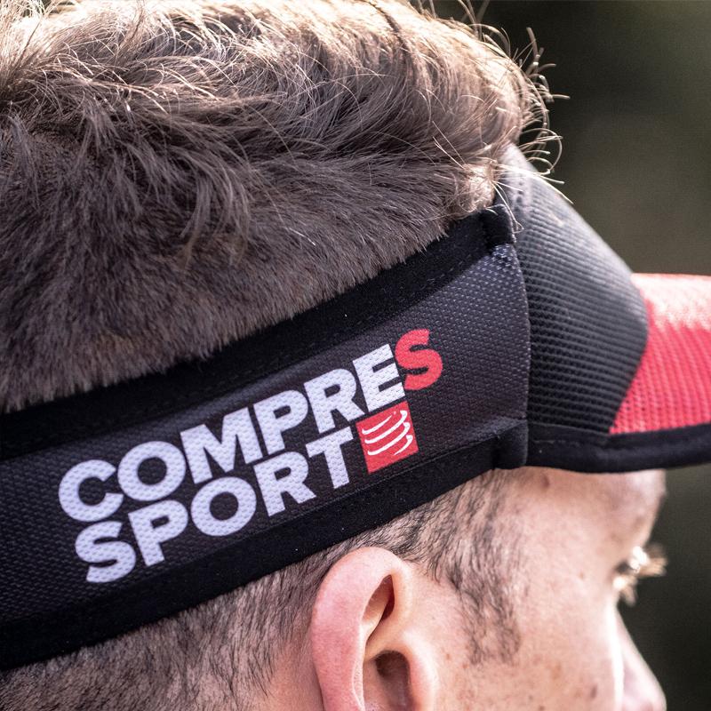 COMPRESSPORT SPIDERWEB ULTRALIGHT VISOR - RED / BLACK