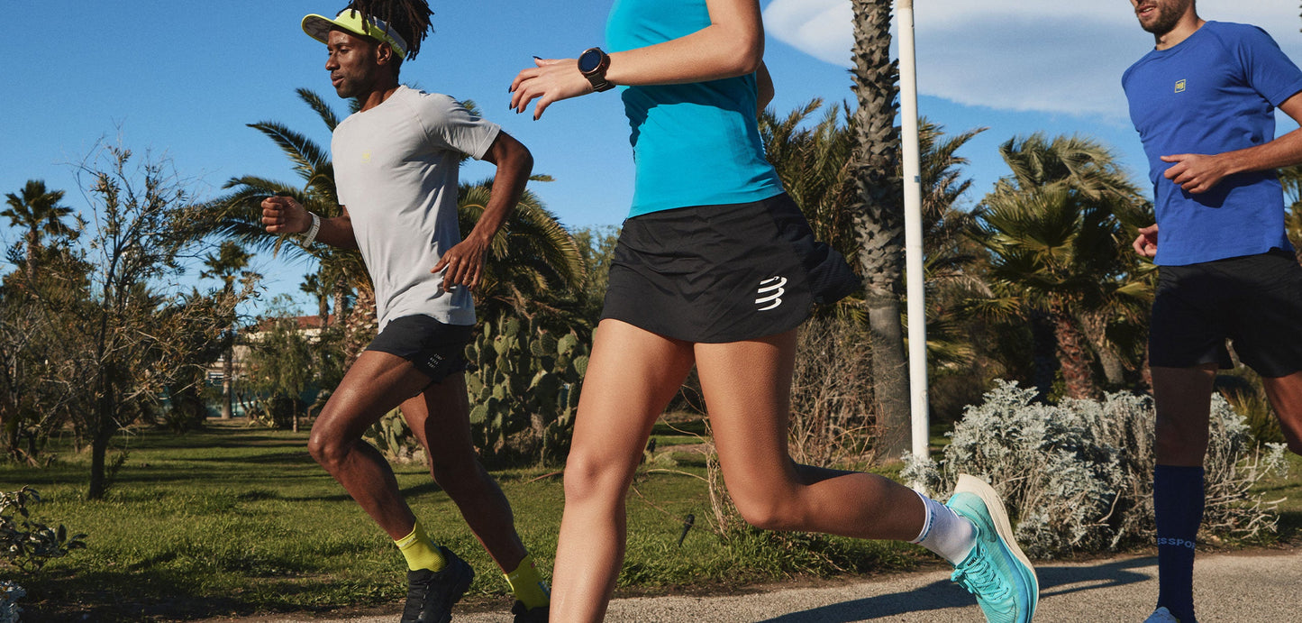 Compressport Unisex's Pro Racing Socks v4.0 Run High - White/Fjord Blue