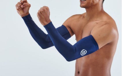 SKINS Men's Compression Arm sleeve 1-Series - Navy Blue