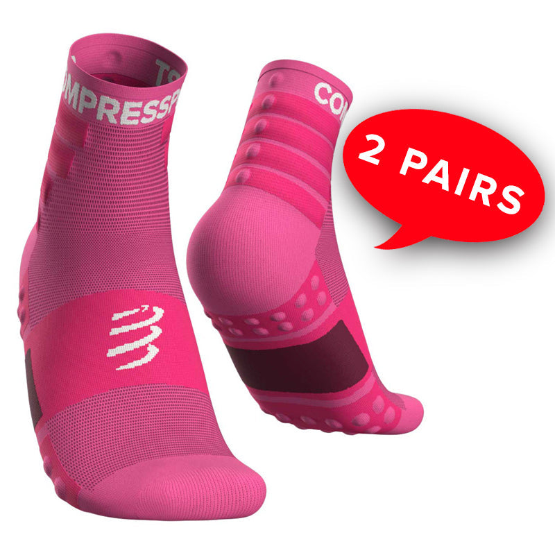 COMPRESSPORT TRAINING SOCKS-2 PACK - PINK (XU00001B_350)