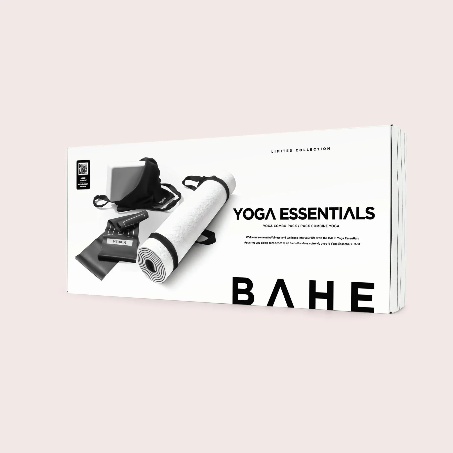 BAHE Yoga Essentials (5mm Mat,Block,Medium Band,Tote Bag) - Black/Whit –  Key Power Sports Malaysia