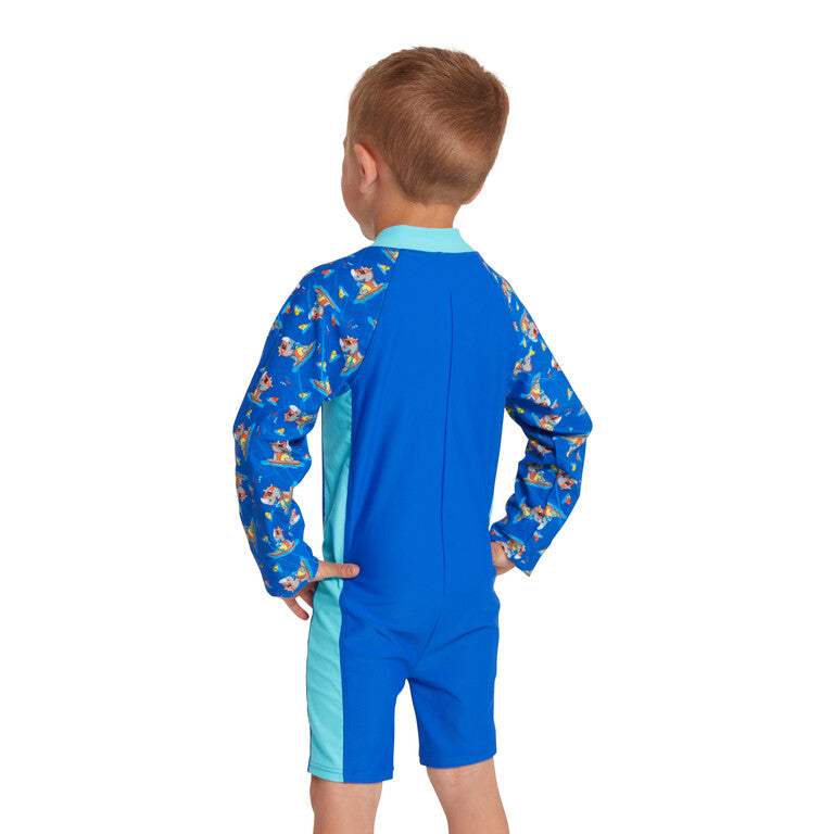 ZOGGS Kid Boy's Long Sleeve All In One - Hippo Print