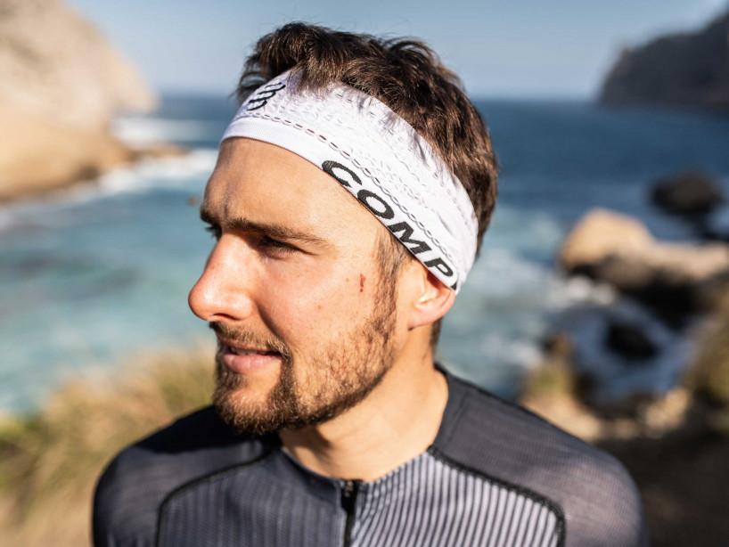 Compressport Unisex Thin Headband ON/OFF White - CU00010B_001_0TU