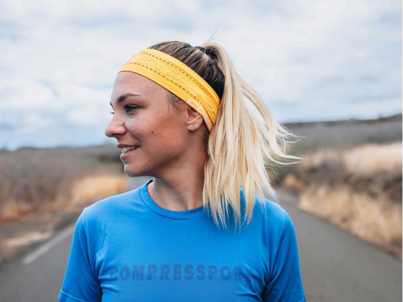 Compressport Unisex's Headband On/Off - Citrus