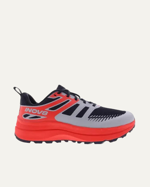 INOV8 Men's TrailFly Max Wide - Black/Light Grey/Red