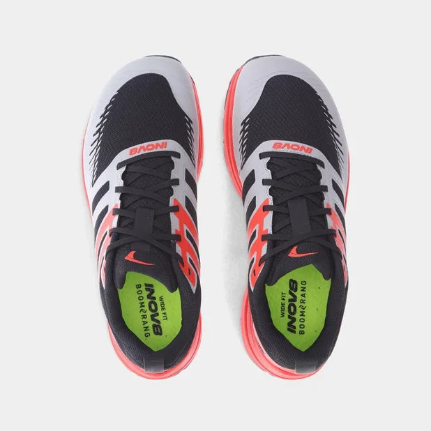 INOV8 Men's TrailFly Max Wide - Black/Light Grey/Red