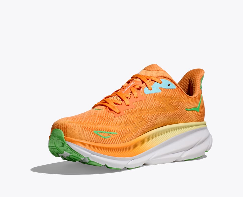 HOKA Men's Clifton 9 Wide - Solar Flare/Sherbet