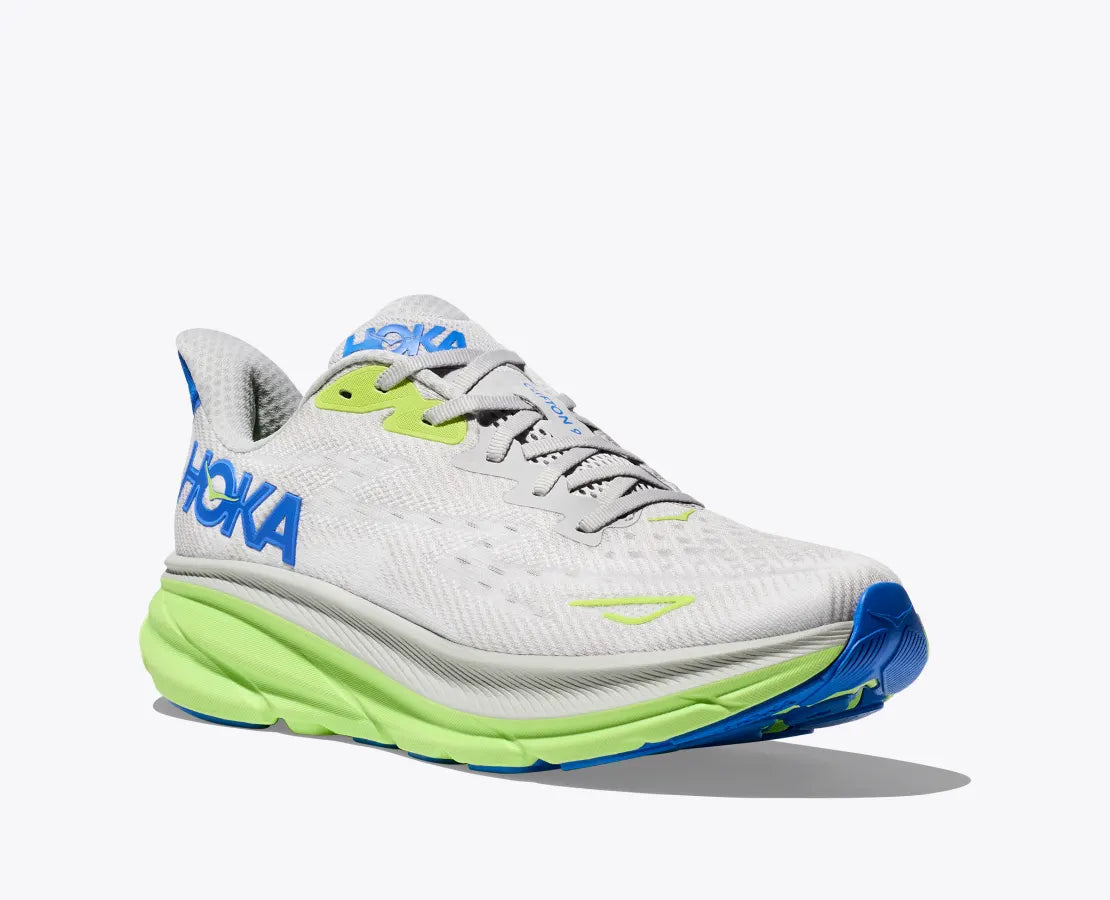 HOKA Men's Clifton 9 2E Width - Stardust / Electric Cobalt
