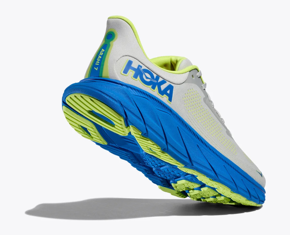 HOKA Men's Arahi 7 2E Width - Stardust / Electric Cobalt