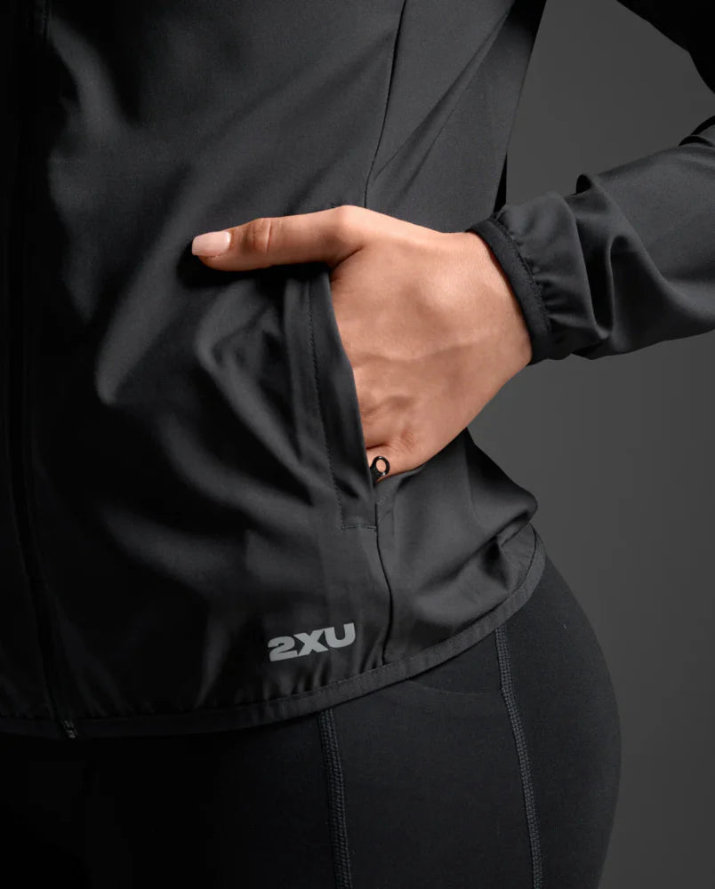 2XU Women's Aero Jacket - Black/Silver Reflective