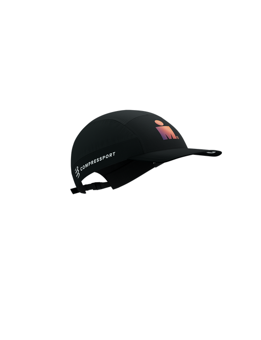 Compressport Unisex's 5 Panel Light Cap - Black (Ironman 2025)