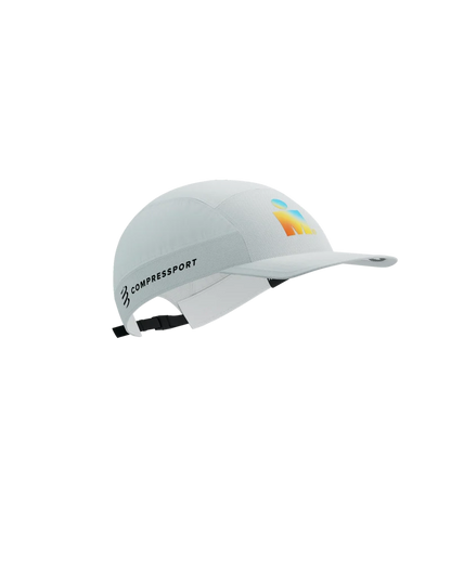 Compressport Unisex's 5 Panel Light Cap - White (Ironman 2025)