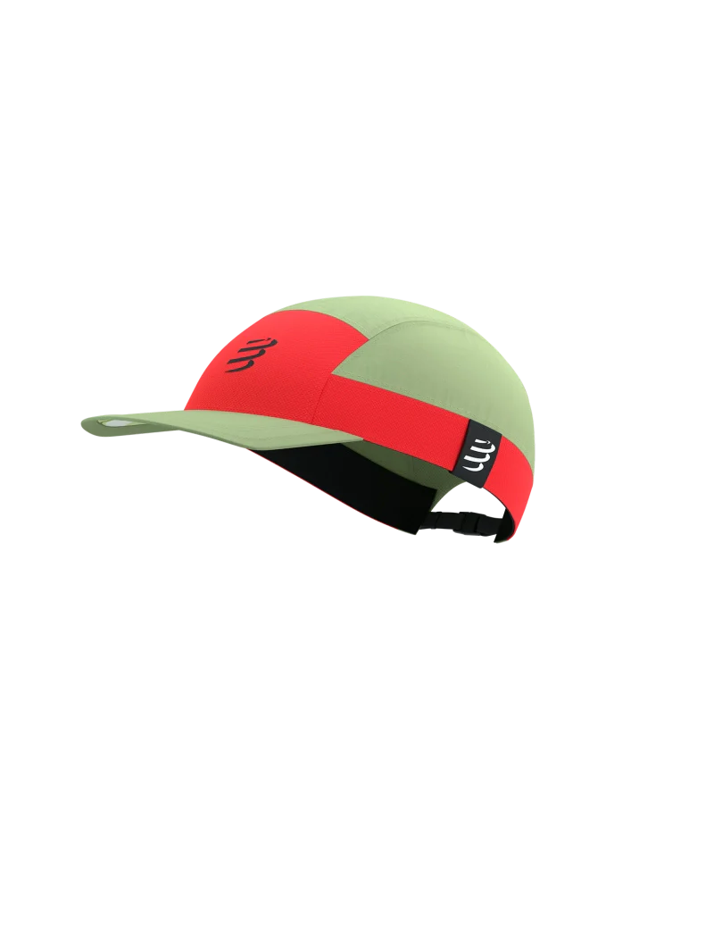 Compressport Unisex's 5 Panel Light Cap - Nile/Fluo Red