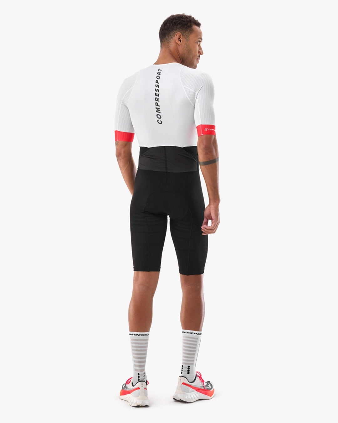 Compressport Men's Stream SS Trisuit - White/Black