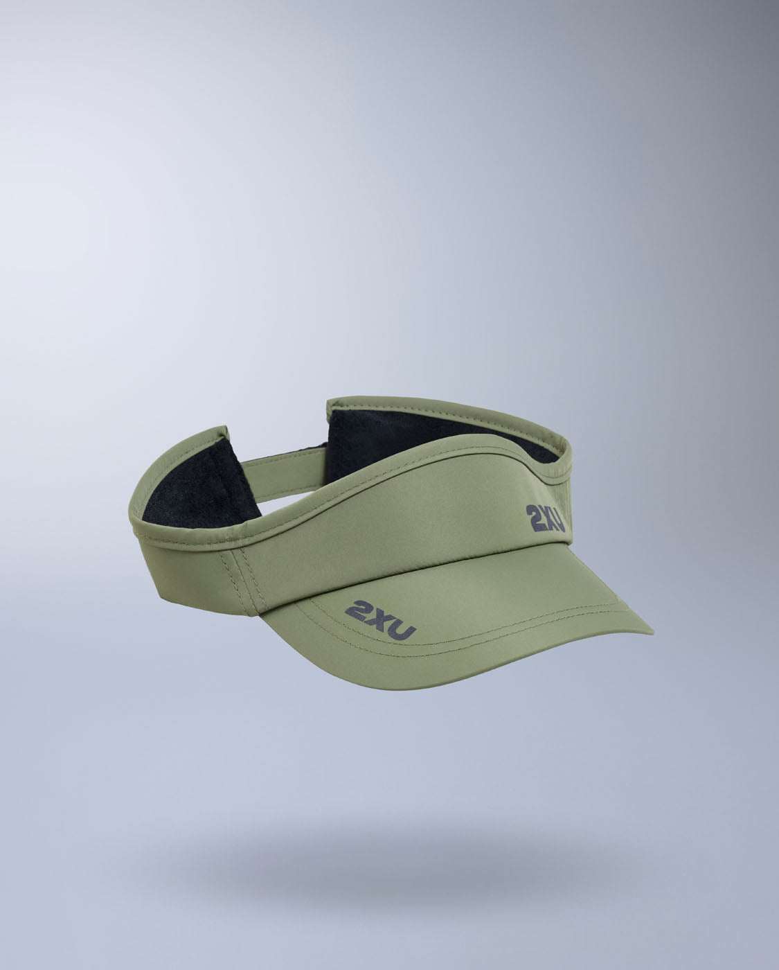 2XU Unisex's Run Visor - Alpine/Black