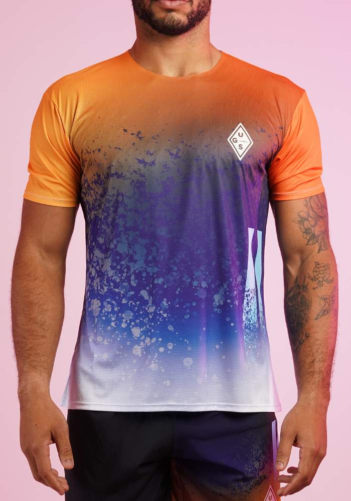 Uglow Men's UGS T-Shirt - Orange/Purple