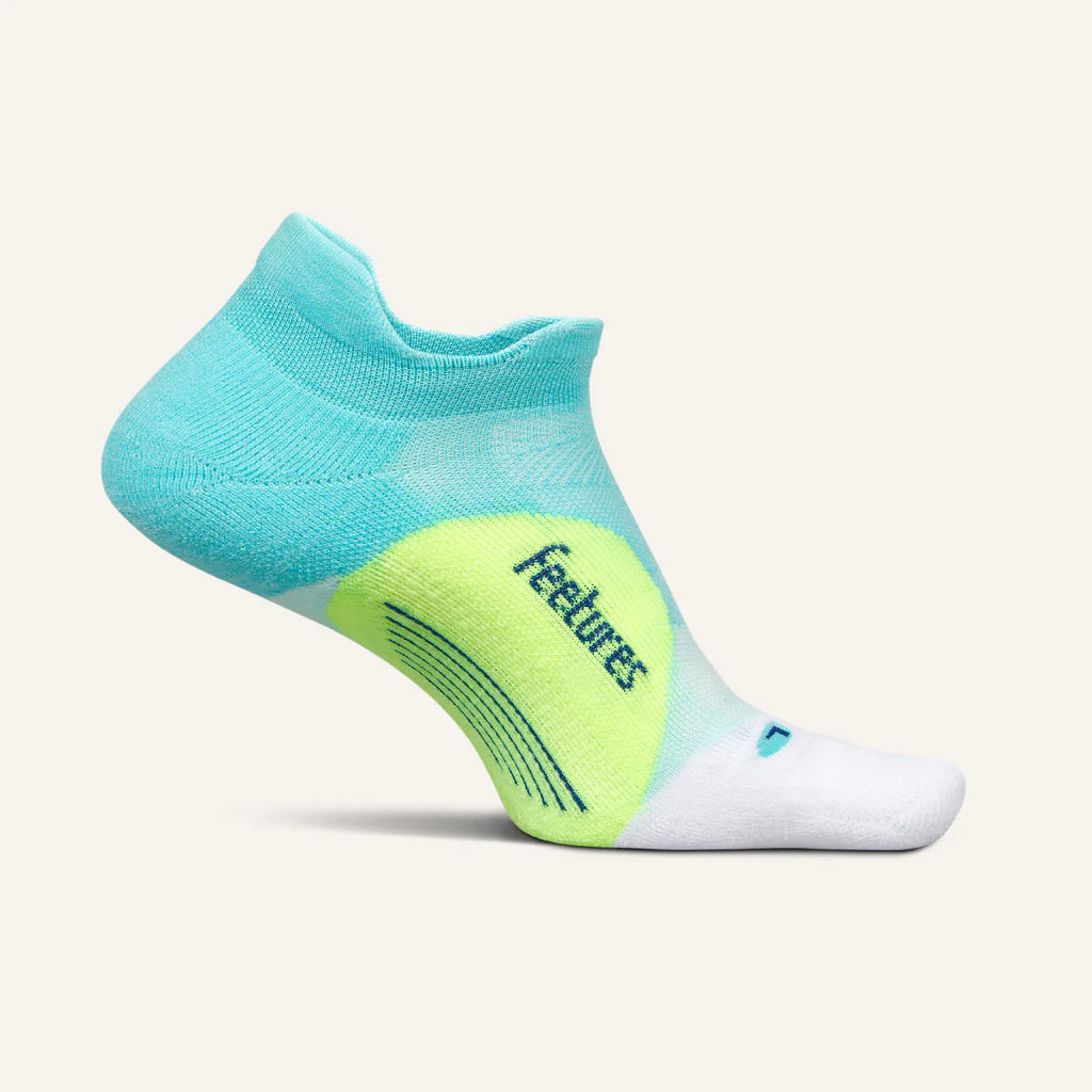 Feetures Elite Light Cushion No Show Tab - Aqua Surf