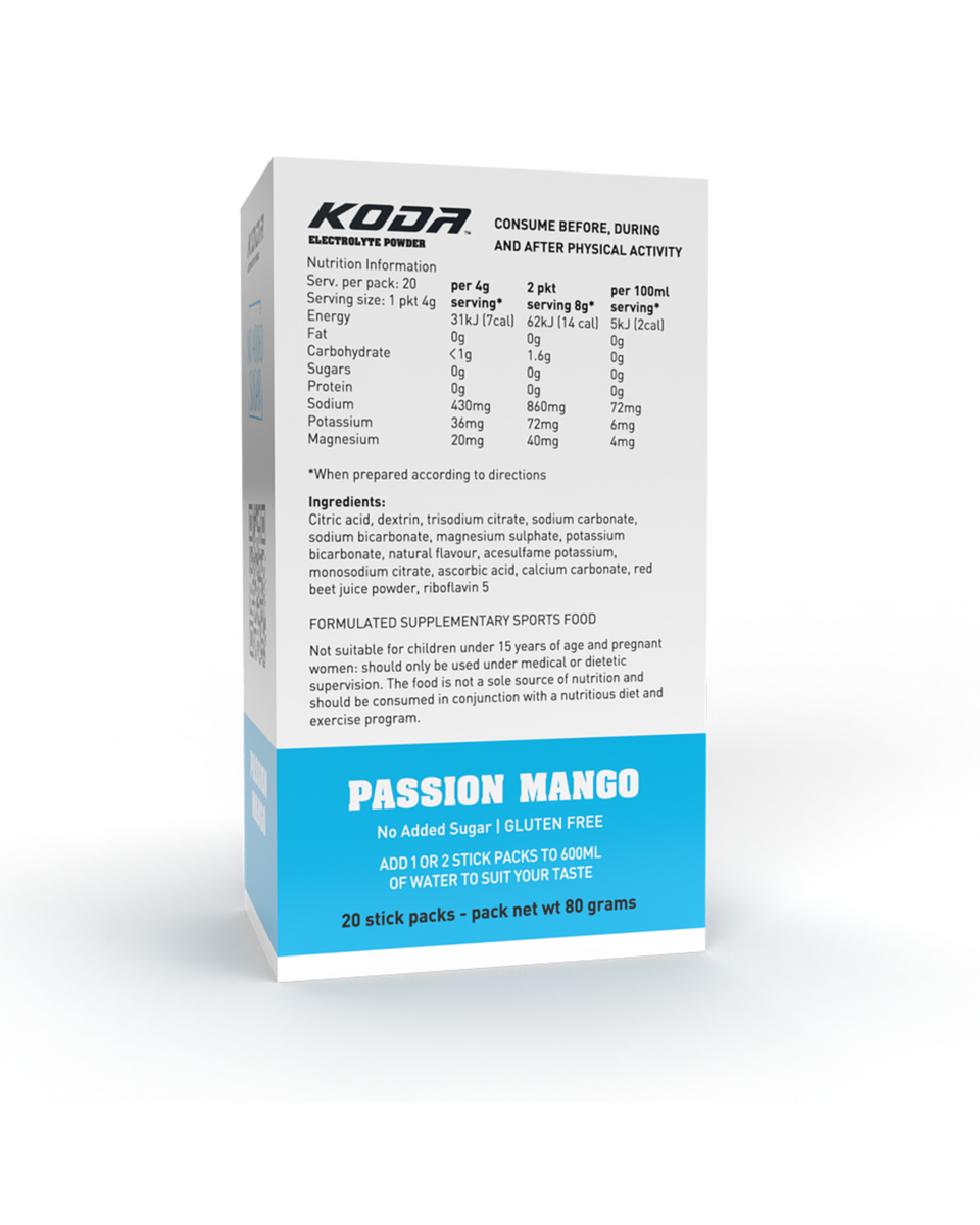 KODA Electrolyte Powder Stick - Passion Mango